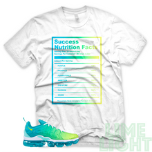 Load image into Gallery viewer, Lemon Lime "Success Facts" Nike Vapormax Plus Black/ White Sneaker Match Shirts

