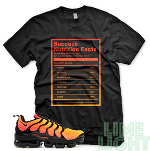 Sunset "Success Facts" Nike Vapormax Plus Black/ White Sneaker Match Tees Shirts