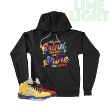 Load image into Gallery viewer, Air Jordan 5 What The &quot;Grind &amp; Shine&quot; Air Jordan 5 Nike Black Hoodie Sweatshirt
