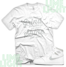 Load image into Gallery viewer, Air Jordan 1 1985 Neutral Grey &quot;Grind Shine&quot; Nike Air Jordan Sneaker Match Shirt
