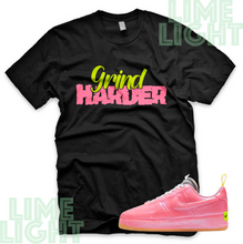Load image into Gallery viewer, Air Force 1 Experimental Racer Pink &quot;Grind Harder&quot; Nike AF1 Sneaker Match Shirt
