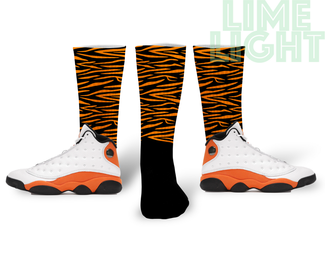 Air Jordan 13 Starfish Orange Socks 