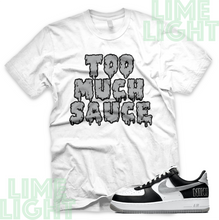 Load image into Gallery viewer, Air Force 1 Black Silver &quot;Sauce&quot; Nike AF1 Black Silver Sneaker Match Shirt

