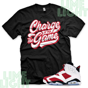 Air Jordan 6 Carmine "The Game" Nike Air Jordan 6 Sneaker Match Tee Shirt