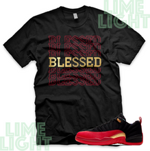 Load image into Gallery viewer, Jordan 12 Low Super Bowl &quot;Blessed7&quot; Nike Air Jordan 12 Sneaker Match Shirt Tee
