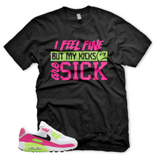 Load image into Gallery viewer, Pink Blast/ Ghost Green &quot;Sick Kicks&quot; Air Max 90 Sneaker Shirt
