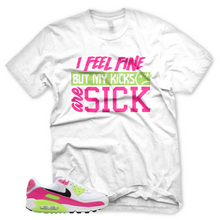 Load image into Gallery viewer, Pink Blast/ Ghost Green &quot;Sick Kicks&quot; Air Max 90 Sneaker Shirt
