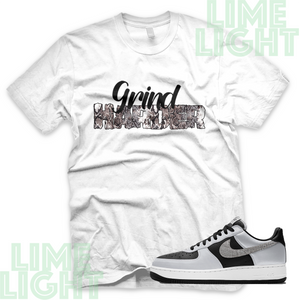 Air Force 1 Silver Snake "Grind Harder" Nike AF1Silver Snake Sneaker Match Shirt