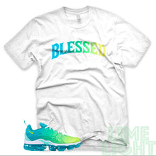 Load image into Gallery viewer, Lemon Lime &quot;BW BLESSED&quot; VaporMax Plus White Sneaker T-Shirt

