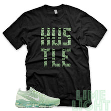 Load image into Gallery viewer, Ghost Green &quot;Time is Money&quot; Nike VaporMax Flyknit 3 Black T-Shirt
