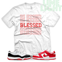 Load image into Gallery viewer, University Red &quot;Blessed7&quot; AJ1 Retro OG Bloodline | Dunk Low SP | AF1 Low | Jordan 11 Retro Bred Low | Balck Sneaker Shirt
