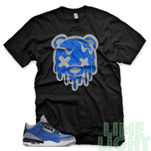 Load image into Gallery viewer, Varsity Royal &quot;Drippy Bear&quot; Air Jordan 3 Black Sneaker Shirt
