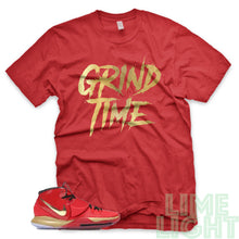 Load image into Gallery viewer, Trophies &quot;Grind Time&quot; Nike Kyrie 6 | Air Max 97 | Airmax Plus Red Gold | Red Sneaker Shirt
