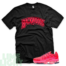 Load image into Gallery viewer, Bright Crimson/ Pink Blast/ Court Purple &quot;Backwoods&quot; VaporMax Plus Black T-Shirt
