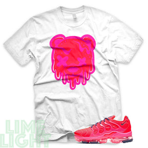 Bright Crimson/ Pink Blast/ Court Purple "Drippy Bear" VaporMax Plus White T-Shirt