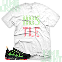 Load image into Gallery viewer, Ember Glow/Electric Green/Kumquat &quot;Time is Money&quot; VaporMax Plus White Sneaker T-Shirt

