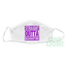Load image into Gallery viewer, FREE FILTER Purple &quot;Straight Outta Quarantine&quot; Reusable Washable Face Mask with Free Filter
