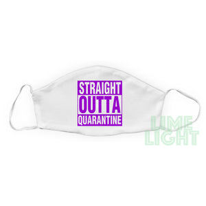 FREE FILTER Purple "Straight Outta Quarantine" Reusable Washable Face Mask with Free Filter