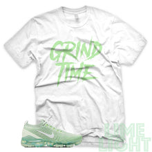 Load image into Gallery viewer, Ghost Green &quot;Grind Time&quot; Nike VaporMax Flyknit 3 White T-Shirt
