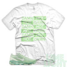 Load image into Gallery viewer, Ghost Green &quot;Hot Damn&quot; Nike VaporMax Flyknit 3 White T-Shirt
