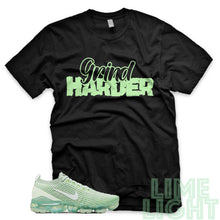 Load image into Gallery viewer, Ghost Green &quot;Grind Harder&quot; Vapormax Flyknit Black Sneaker Shirt
