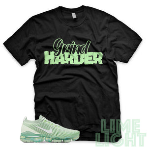 Ghost Green "Grind Harder" Vapormax Flyknit Black Sneaker Shirt