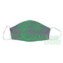 Load image into Gallery viewer, Pink/Lime Green &quot;Elephant Print&quot; Reusable Washable Face Mask with Interior Filter Pocket
