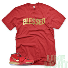 Load image into Gallery viewer, Trophies &quot;Money Blessed&quot; Nike Kyrie 6 | Air Max 97 | Airmax Plus Red Gold | Red Sneaker Shirt
