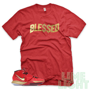 Trophies "Money Blessed" Nike Kyrie 6 | Air Max 97 | Airmax Plus Red Gold | Red Sneaker Shirt