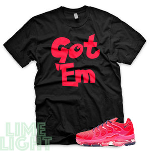 Bright Crimson/ Pink Blast/ Court Purple "Got Em" VaporMax Plus Black T-Shirt