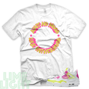 Lemon Venom "Ain't No Hood Like Fatherhood" Air Jordan 4 White Sneaker Shirt