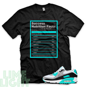 Hyper Turquoise "Success Nutrition Facts" Air Max 90 Sneaker T-Shirt