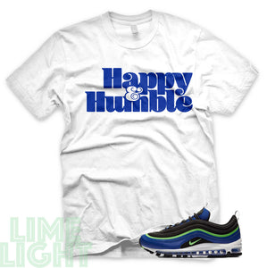 Royal Blue/ Neon Green "Happy and Humble" Air Max 97 Sneaker T-Shirt