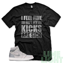 Load image into Gallery viewer, Japan Neutral Grey/ Metallic Silver &quot;Sick Kicks&quot; Jordan 1 Retro High Sneaker T-Shirt
