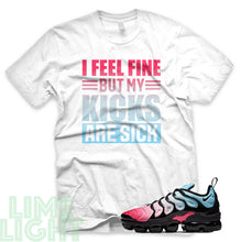 Load image into Gallery viewer, Hyper Pink/ Glacier Ice &quot;Sick Kicks&quot; Vapormax Plus Black or White Sneaker T-Shirt
