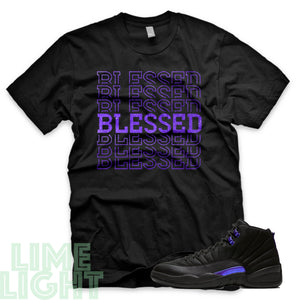 Dark Concord "Blessed7" Air Jordan 12 Black and White Sneaker T-Shirt