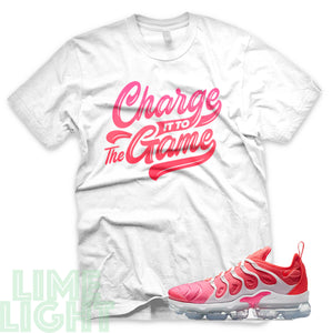 Pink Blast/Flash Crimson "Charge It To The Game" Vapormax Plus Black or White Sneaker T-Shirt