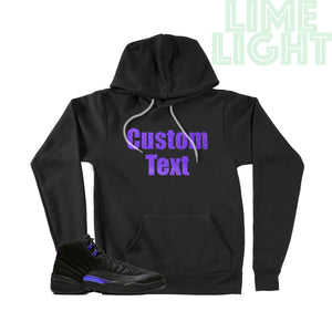 Dark Concord "Custom Text" Air Jordan 12 Black Sneaker Hoodie Sweatshirt